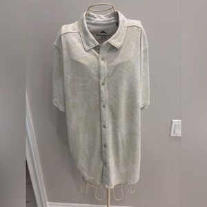 Tommy Bahama Beige Button-Up Hawaiian Shirt in Men’s Size XL